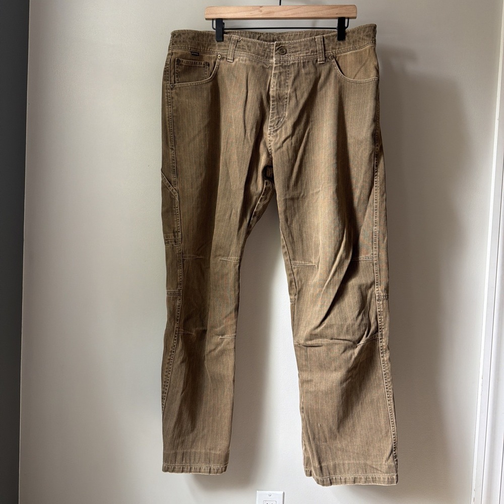 Kuhl Rydr Pants Mens 38x34 Khaki Vintage Patina Dye Outdoor Hiking Work Trousers